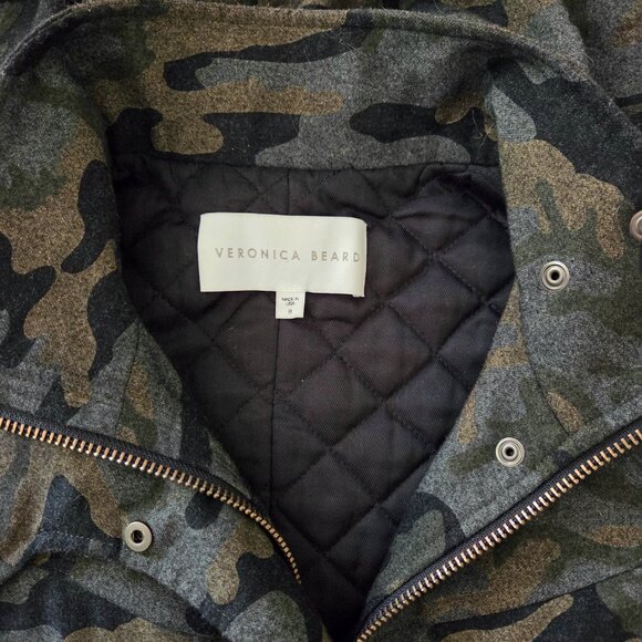 Veronica Beard Camouflage Wool Blend Utility Jacket  S8 - Picture 13 of 15